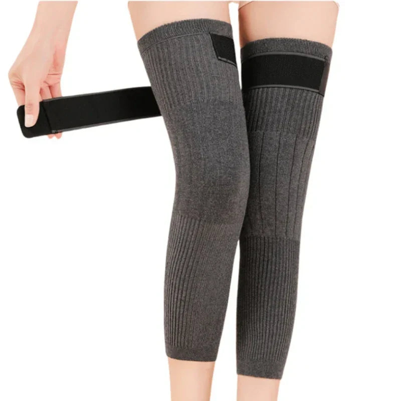 1 Pair Winter Wool Knee Pads – Thickened Warm Knee Protectors for Arthritis, Rheumatism & Cold Weather Support
