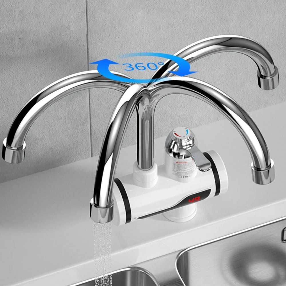 Instant Electric Hot Water Heater Faucet – 3000W | Digital Display | 360° Rotation